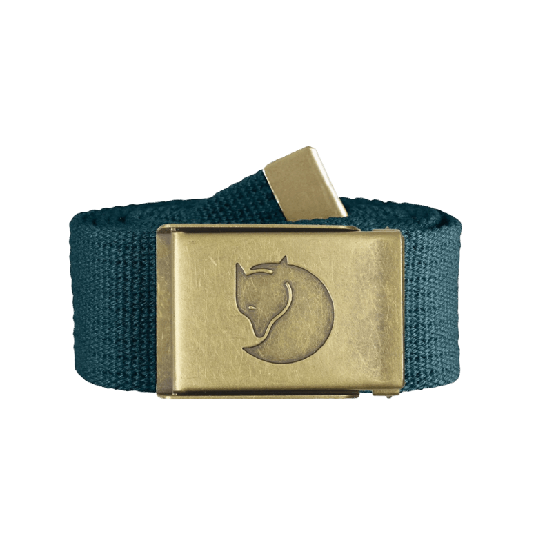 Fjällräven Outlets Glacier Green Canvas Brass Belt 4Cm