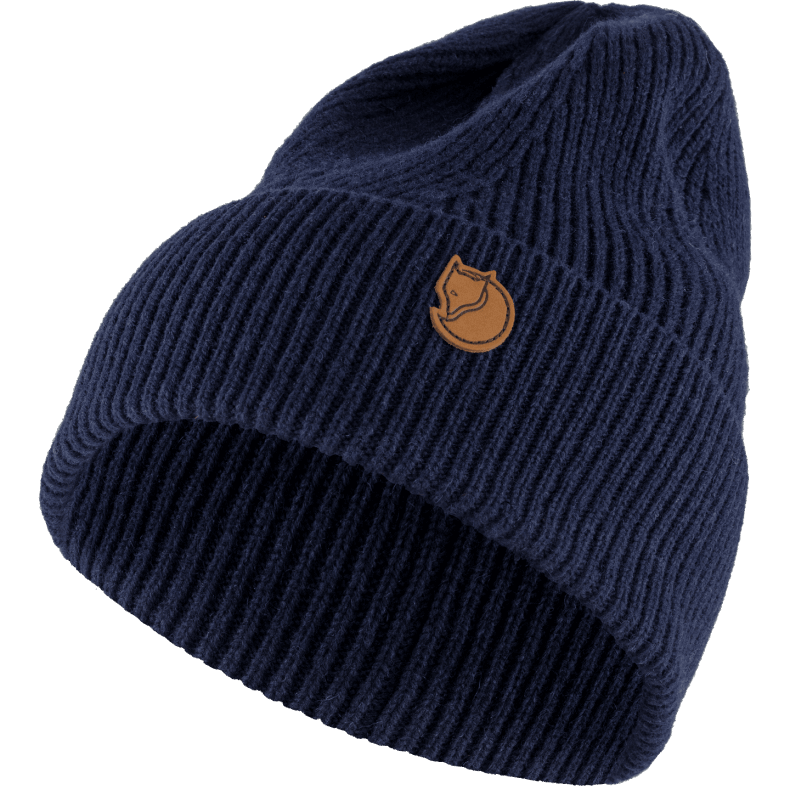 Fjällräven Outlets Brand Dark Navy Directional Rib Beanie