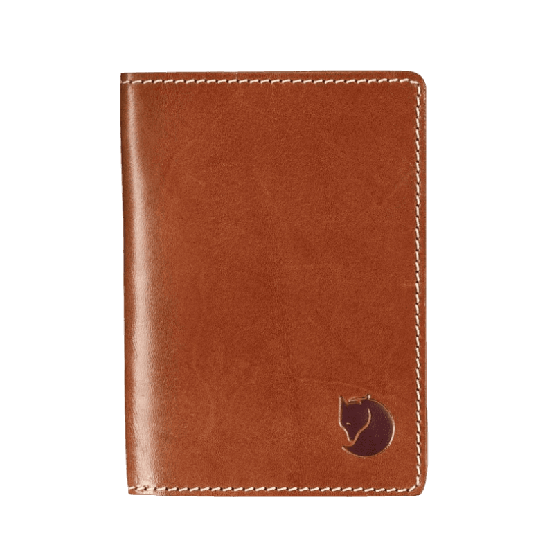 Fjällräven Outlets Cognac Leather Passport Cover