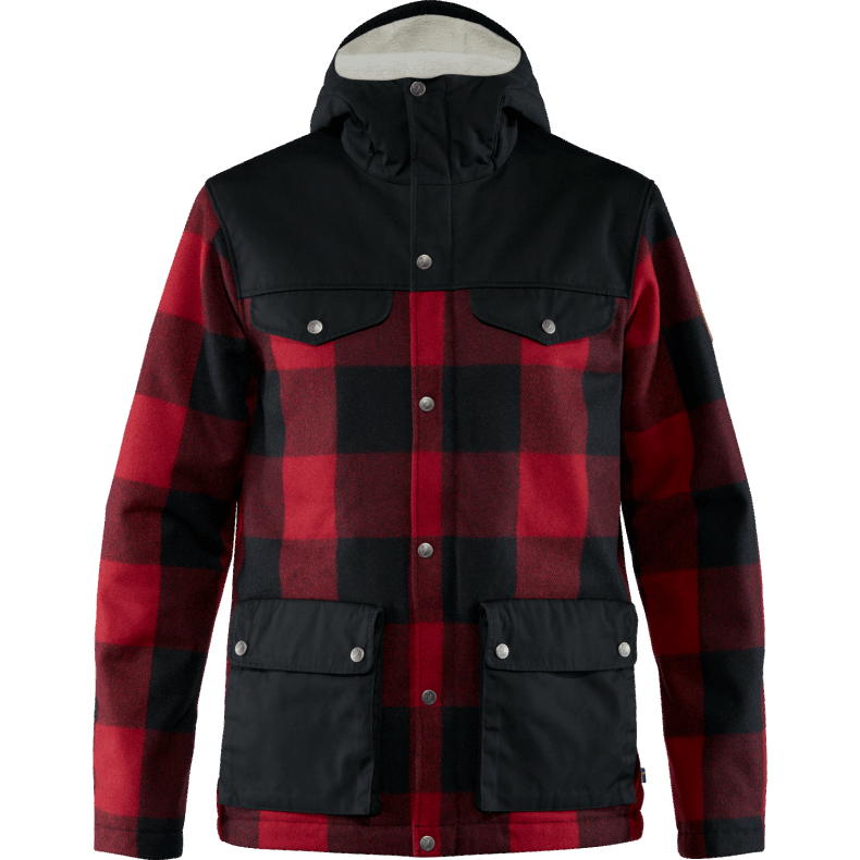 Greenland Re-Wool Jacket M - 3 Colours Fjällräven Outlets Red-Black