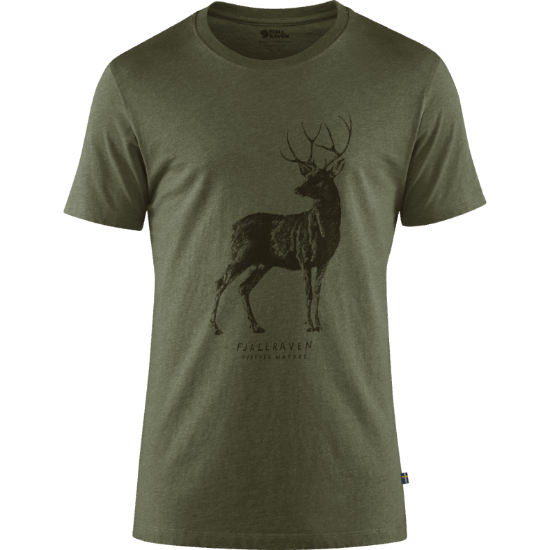 Deer Print T-Shirt M Fjällräven Outlets Tarmac