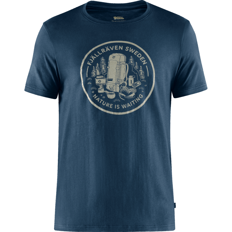 Fikapaus T-Shirt M - 2 Colours Fjällräven Outlets Navy