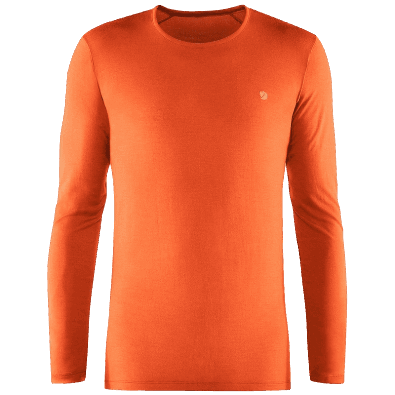 Bergtagen Thinwool Ls M - Hokkaido Orange Hokkaido Orange Fjällräven Outlets