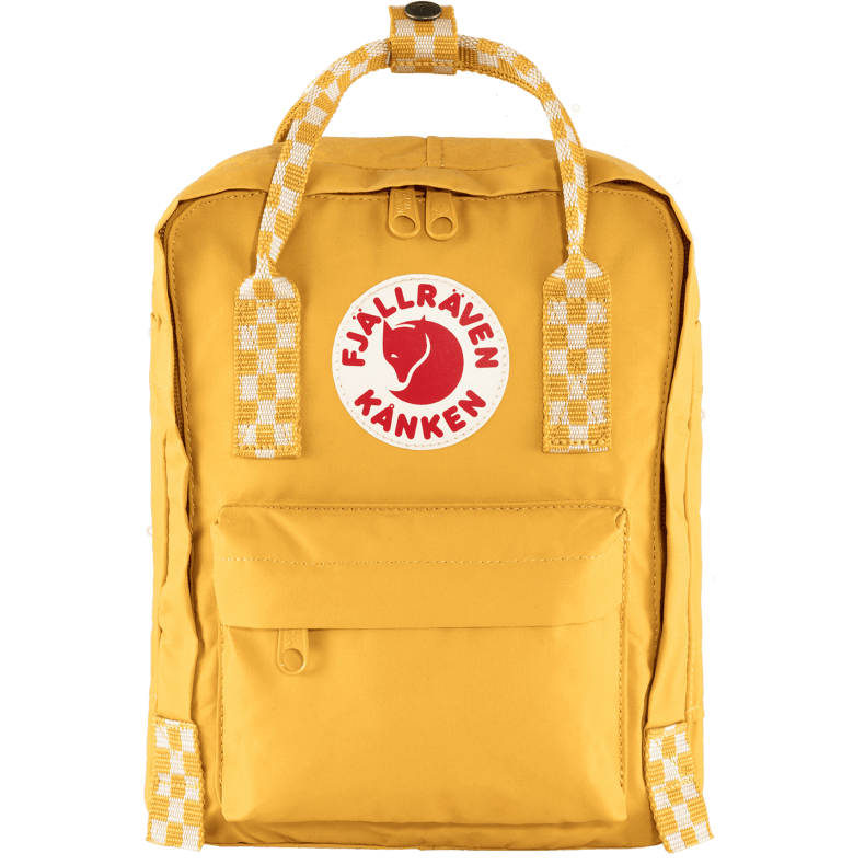 Ochre-Chess Pattern Fjällräven Outlets Kånken Mini