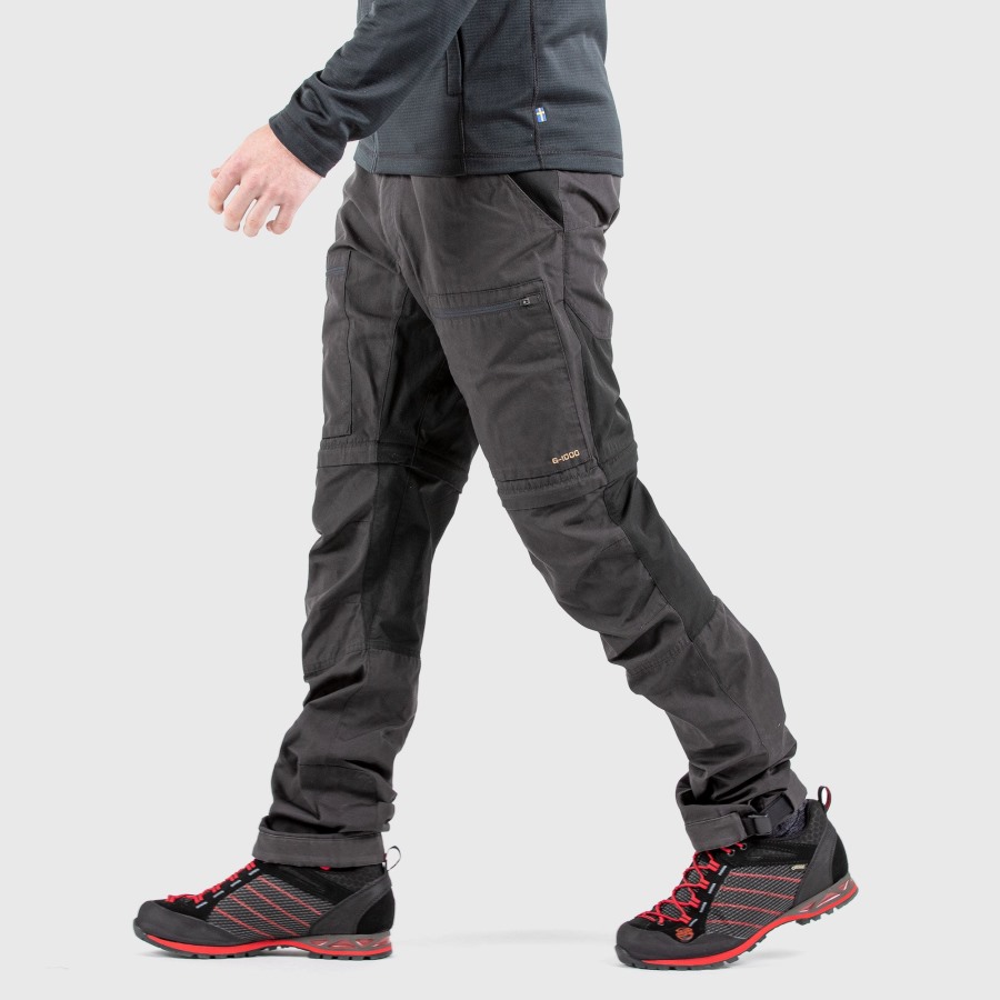 Dark Grey-Black Abisko Lite Trekking Zip-Off M Reg Fjällräven Outlets
