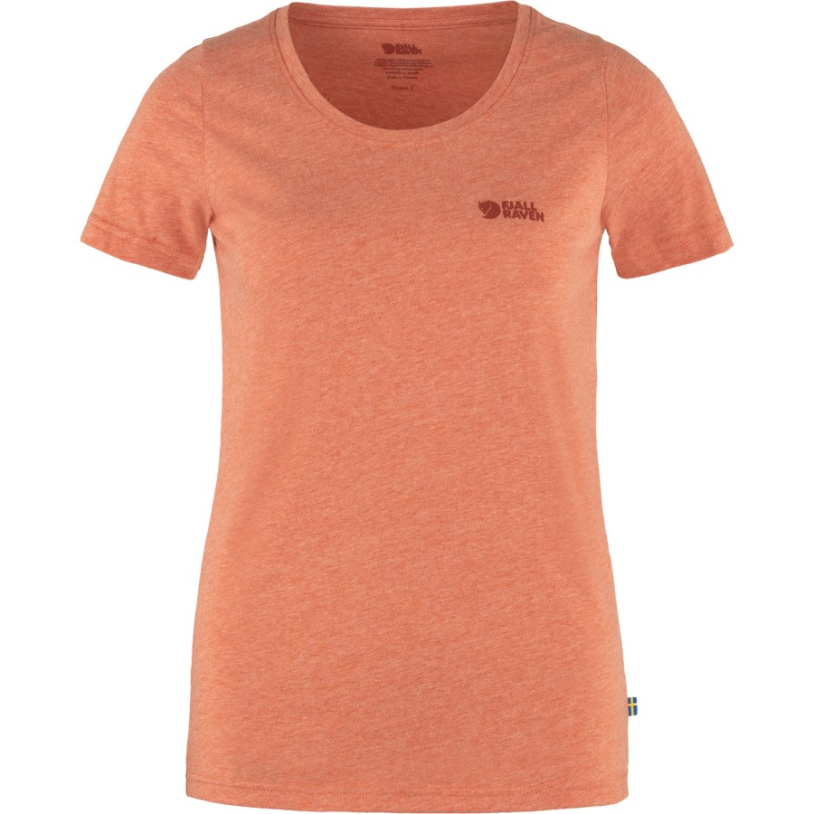 Fjällräven Outlets Brand Rowan Red-Melange Logo T-Shirt W