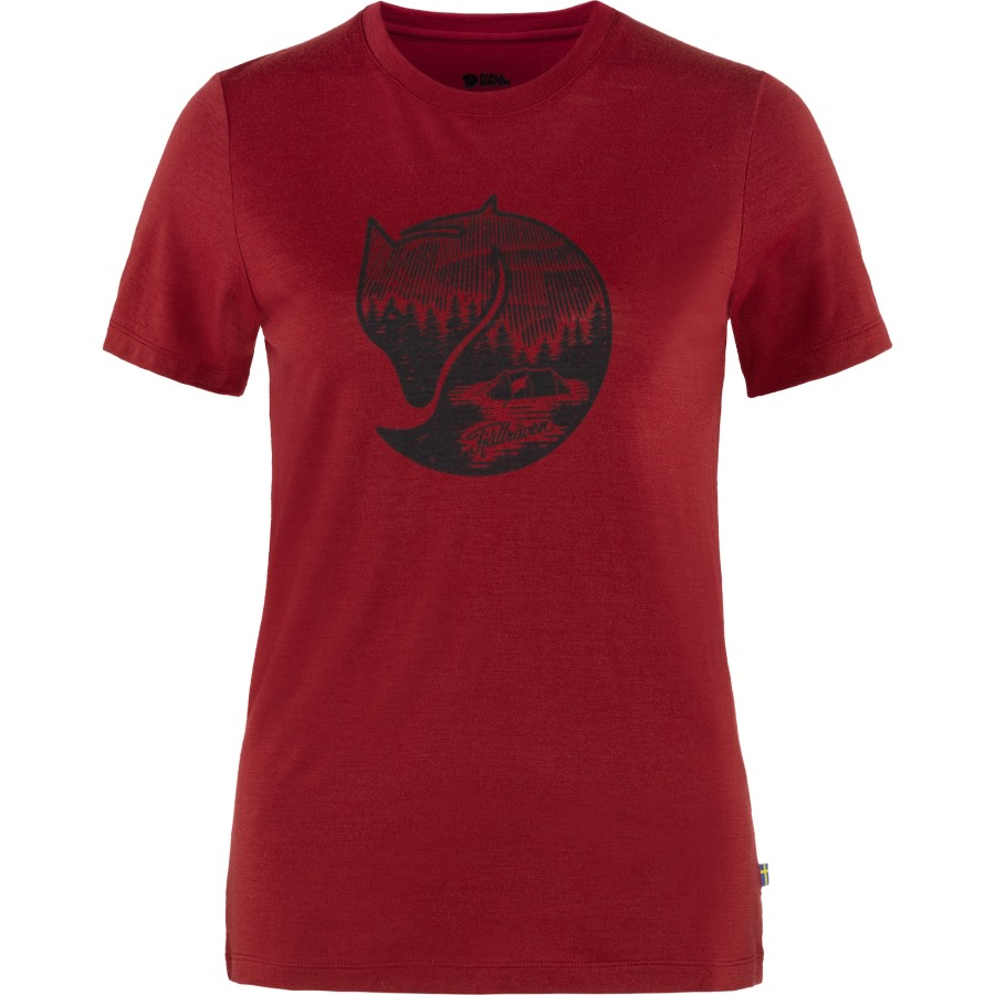 Fjällräven Outlets Abisko Wool Fox Ss W Pomegranate Red-Dark Navy