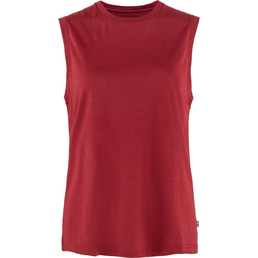 Pomegranate Red Fjällräven Outlets Abisko Wool Tank Top W