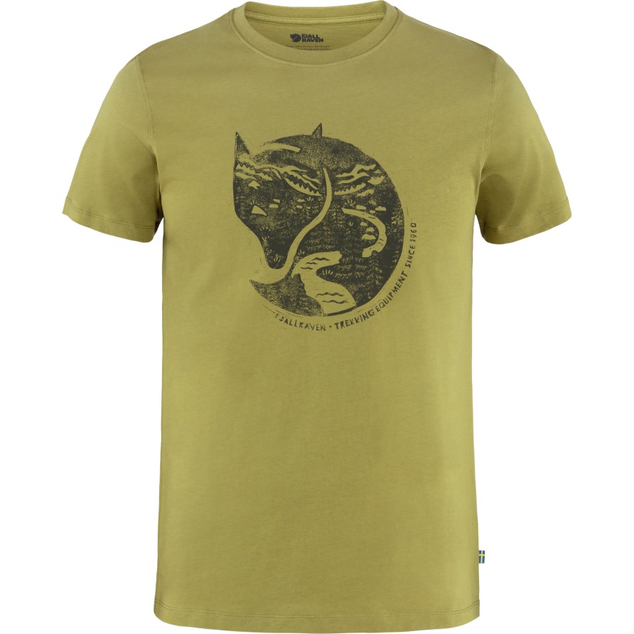 Moss Green Arctic Fox T-Shirt M Fjällräven Outlets
