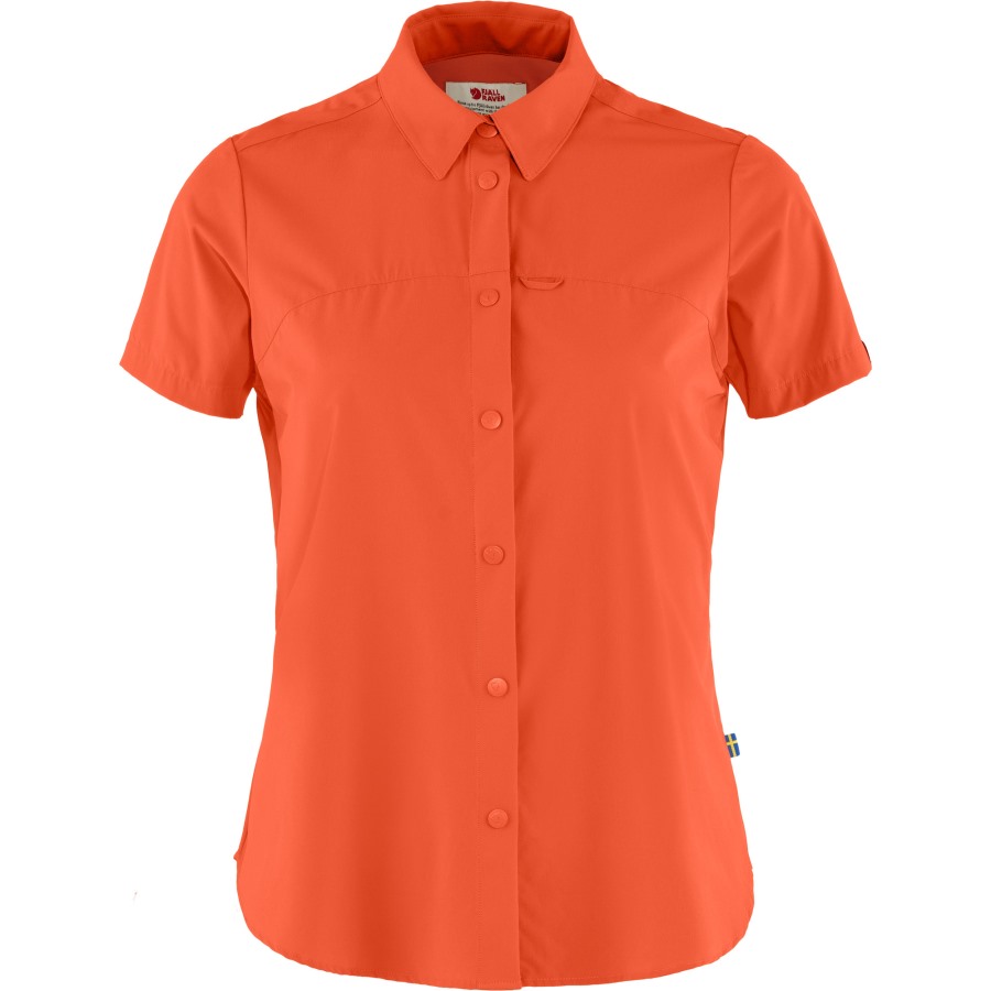 High Coast Lite Shirt Ss W Rowan Red Fjällräven Outlets