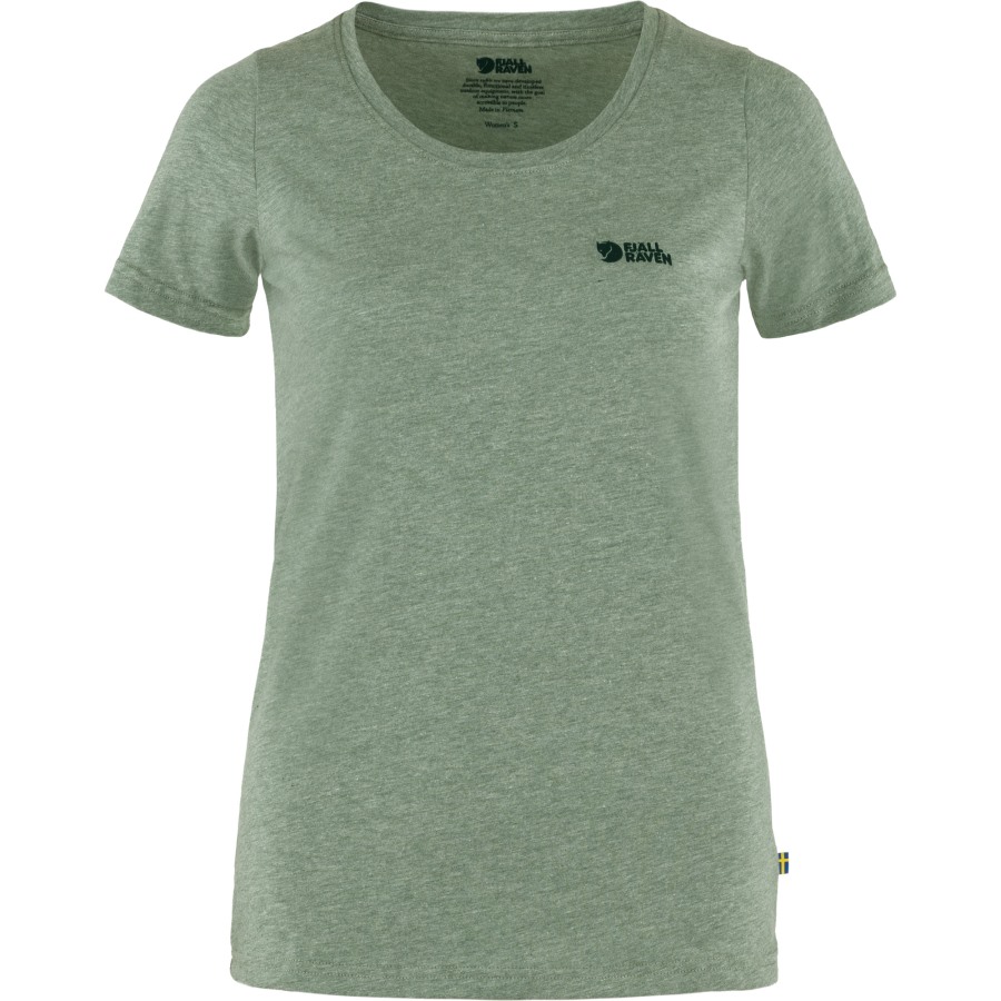 Fjällräven Outlets Brand Logo T-Shirt W Patina Green-Melange