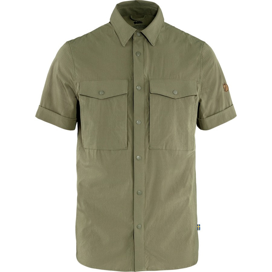 Fjällräven Outlets Brand Light Olive Abisko Trekking Shirt Ss M