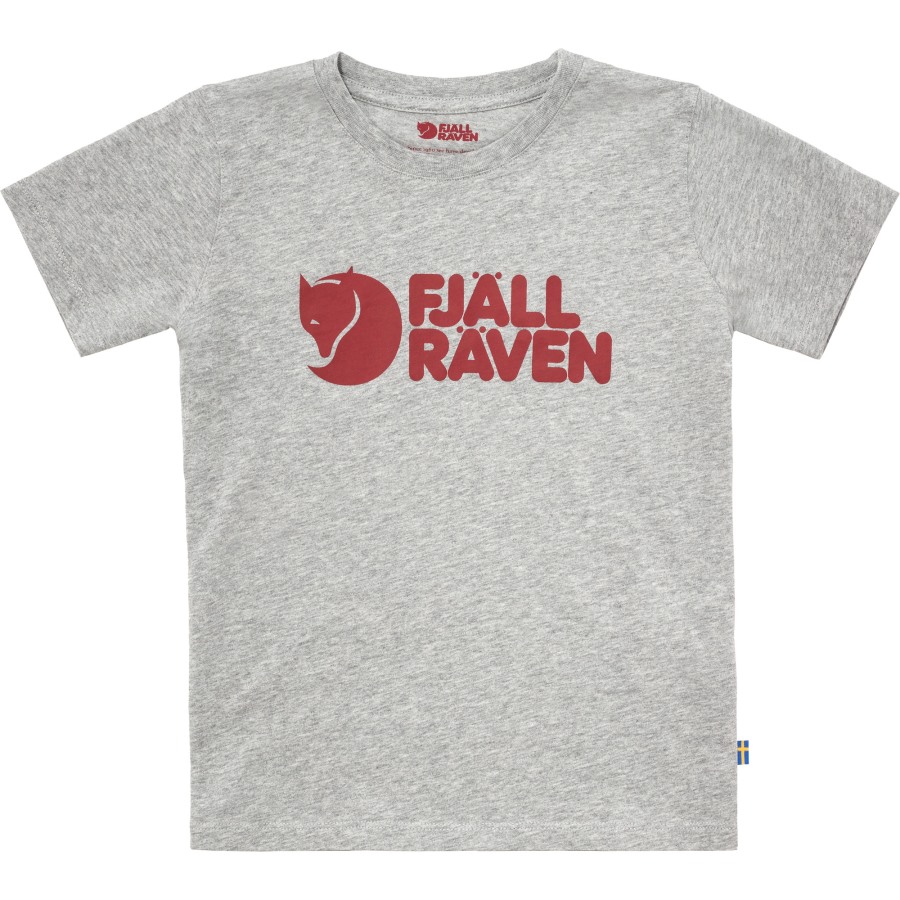 Fjällräven Outlets Kids Logo T-Shirt Grey-Melange