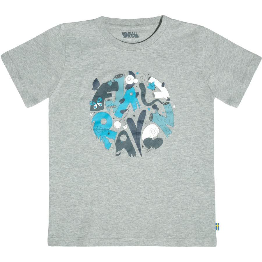 Grey-Melange Kids Forest Findings T-Shirt Fjällräven Outlets