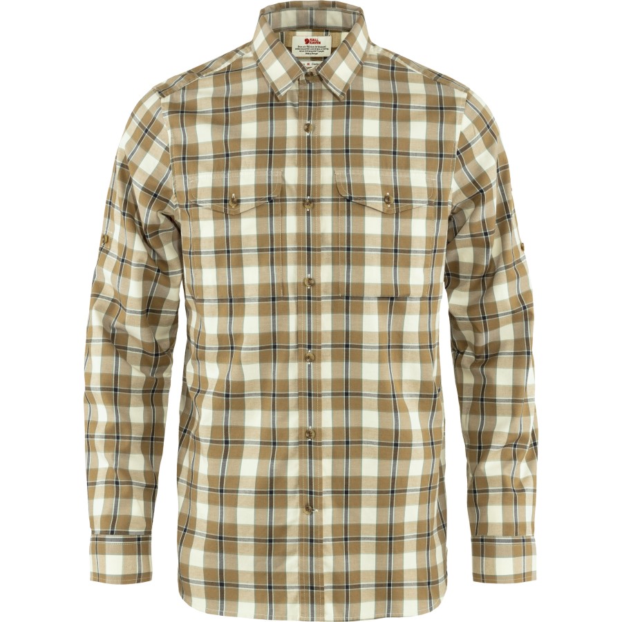Fjällräven Outlets Buckwheat Brown-Patina Green Singi Flannel Shirt Ls M