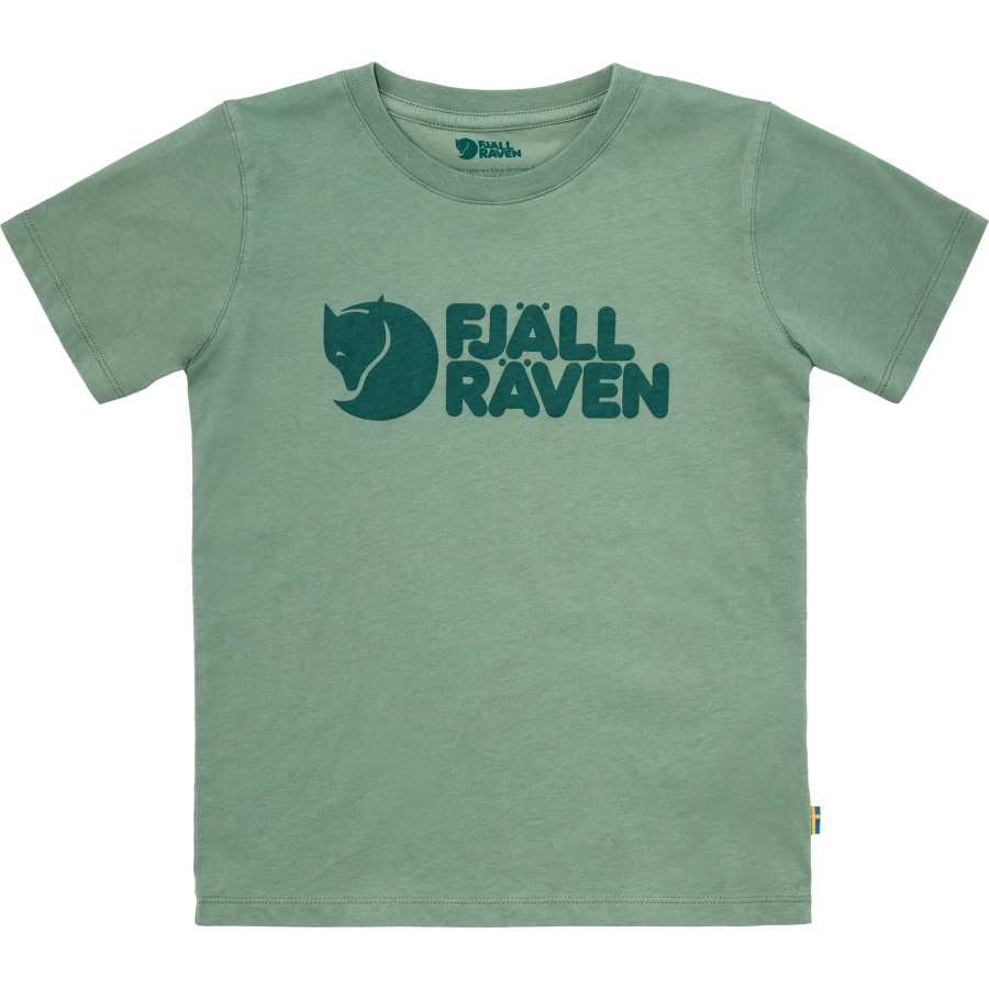 Patina Green Fjällräven Outlets Kids Logo T-Shirt