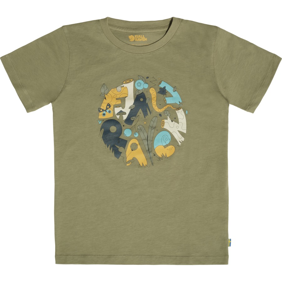 Fjällräven Outlets Light Olive Kids Forest Findings T-Shirt