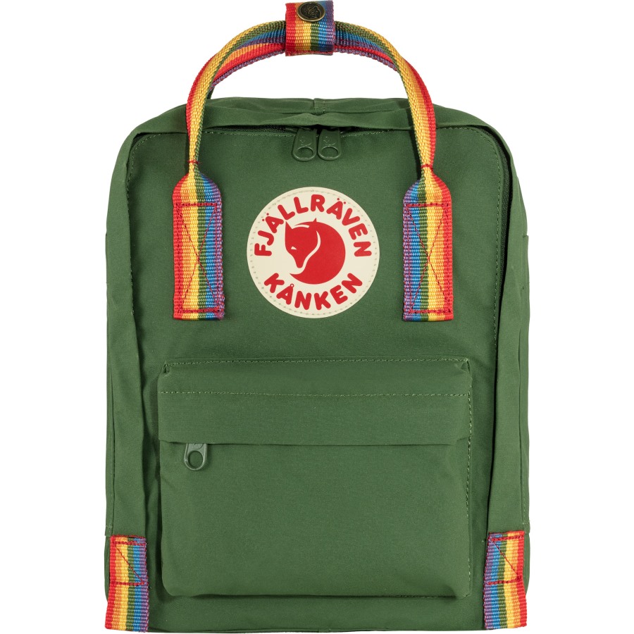 Fjällräven Outlets Kånken Rainbow Mini Spruce Green-Rainbow Pattern