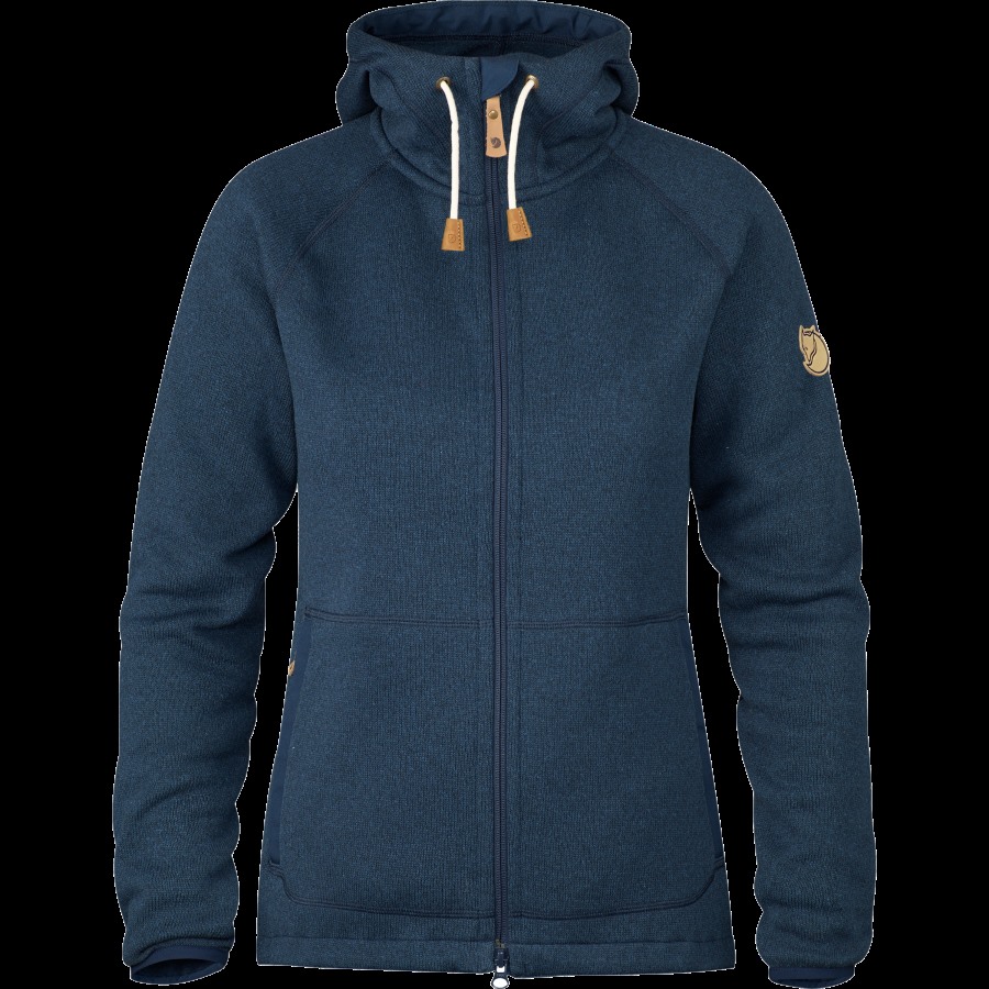 Navy Övik Fleece Hoodie W Fjällräven Outlets