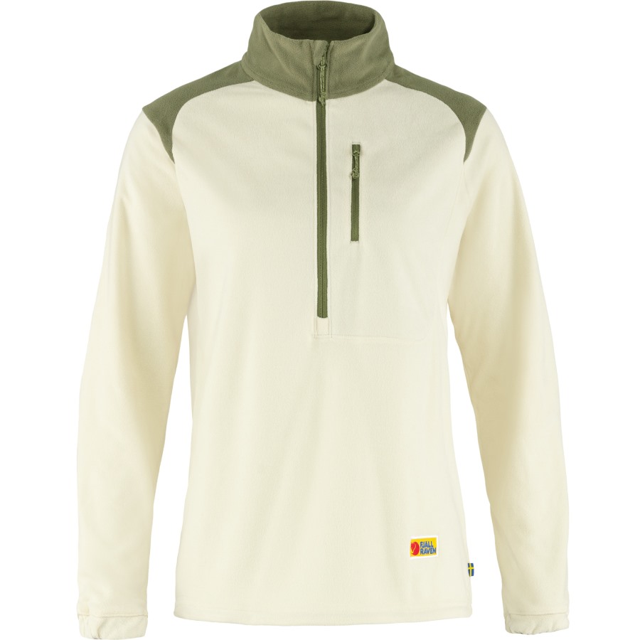 Chalk White-Light Olive Fjällräven Outlets Vardag Lite Fleece W