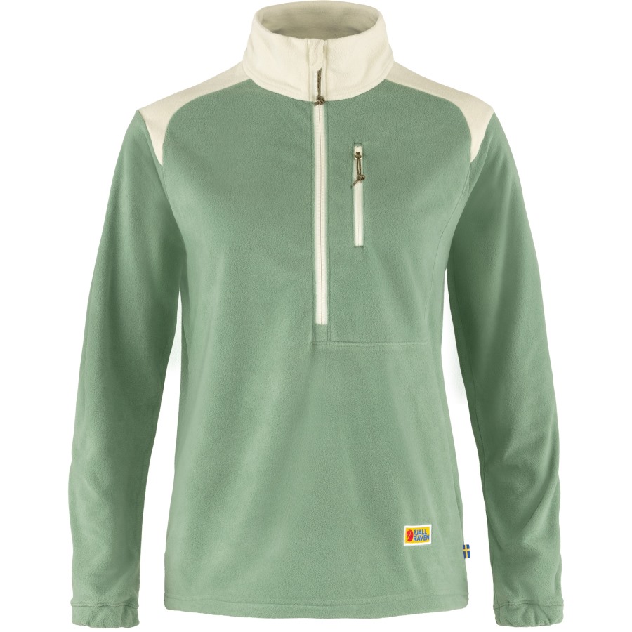 Fjällräven Outlets Sage Green-Chalk White Vardag Lite Fleece W