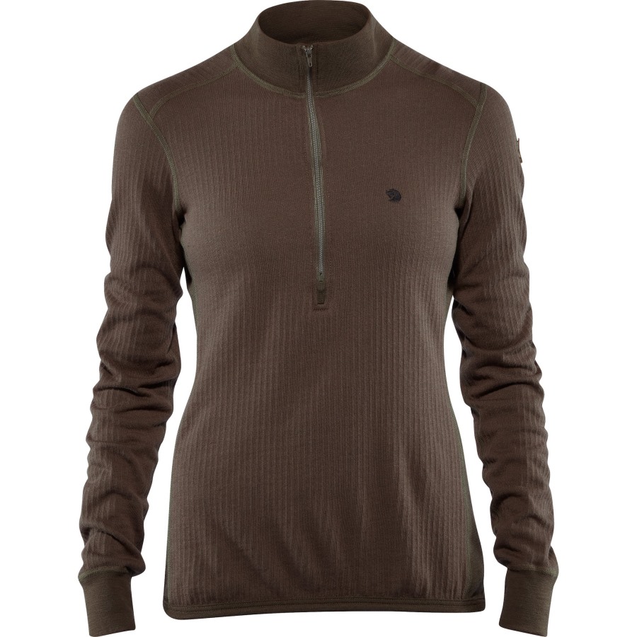 Värmland Woolterry Half Zip W Dark Olive Fjällräven Outlets