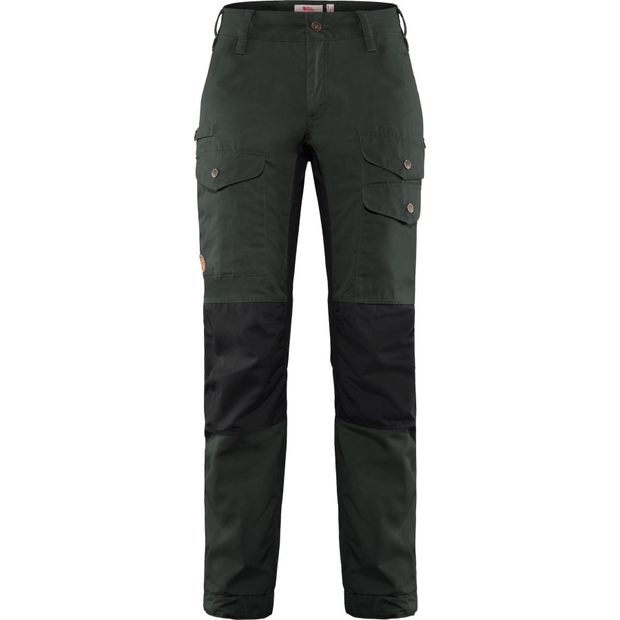 Vidda Pro Ventilated Trousers W Short Fjällräven Outlets Dark Grey-Black