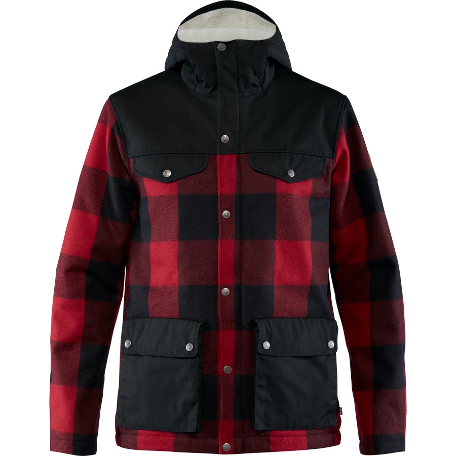 Red-Black Greenland Re-Wool Jacket M Fjällräven Outlets