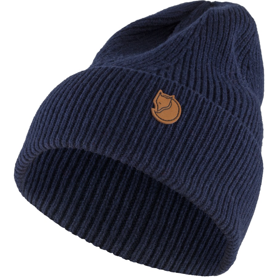Fjällräven Outlets Directional Rib Beanie Dark Navy