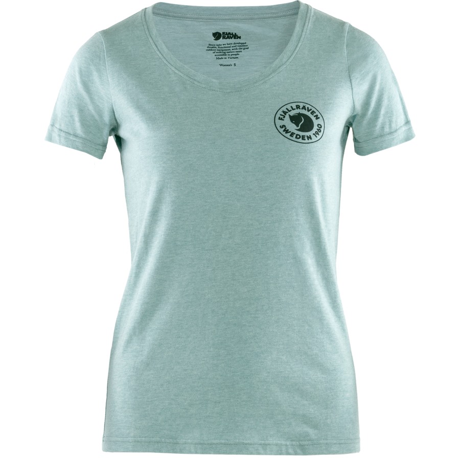 Clay Blue-Melange Fjällräven Outlets Brand 1960 Logo T-Shirt W