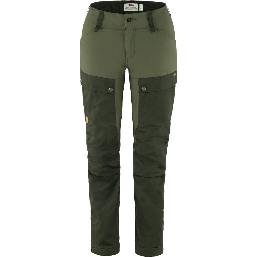 Keb Trousers Curved W Reg Fjällräven Outlets Deep Forest-Laurel Green