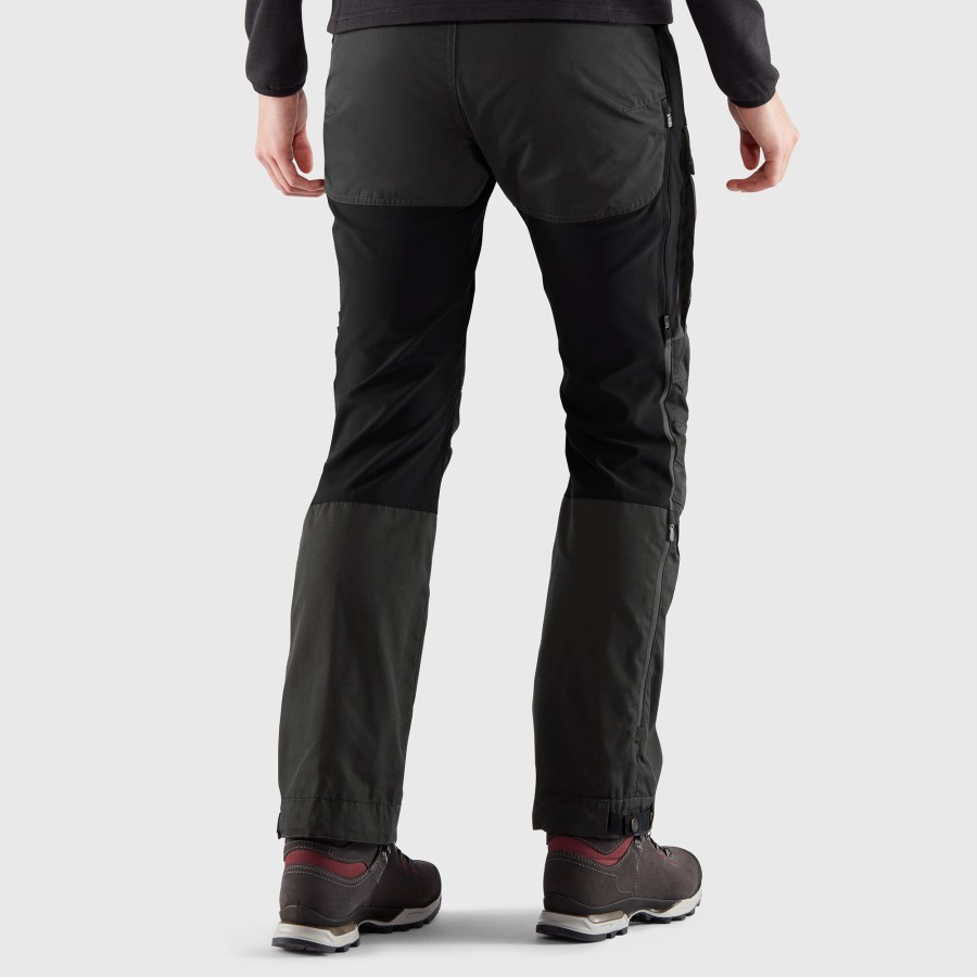 Black-Stone Grey Keb Trousers Curved W Short Fjällräven Outlets
