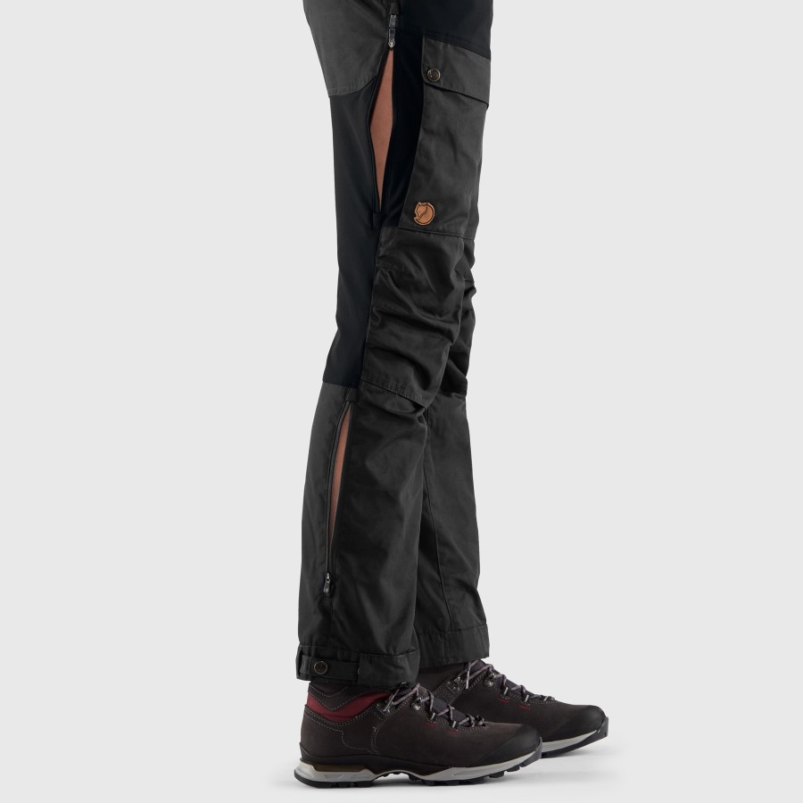 Black-Stone Grey Keb Trousers Curved W Short Fjällräven Outlets