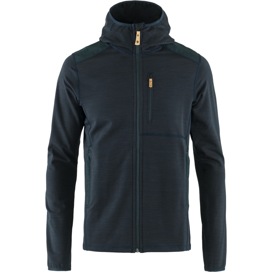 Dark Navy Fjällräven Outlets Keb Fleece Hoodie M