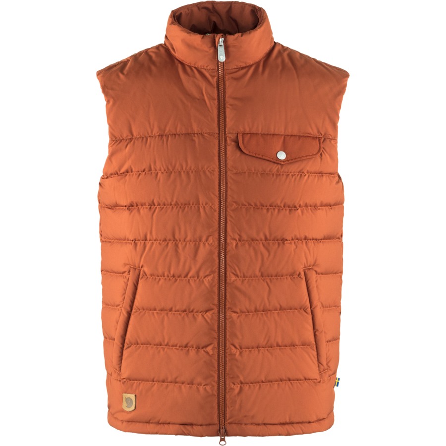 Greenland Down Liner Vest M Fjällräven Outlets Autumn Leaf