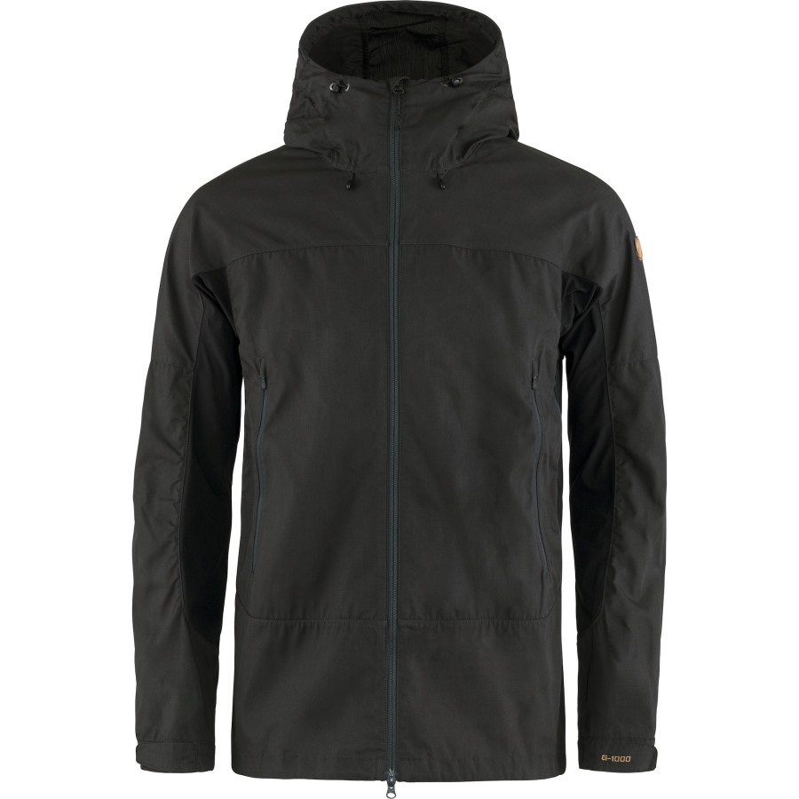 Dark Grey-Black Fjällräven Outlets Abisko Lite Trekking Jacket M