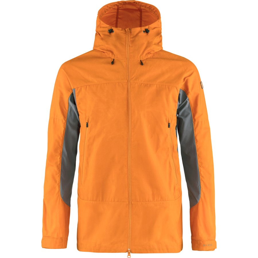 Abisko Lite Trekking Jacket M Fjällräven Outlets Ember Orange-Super Grey