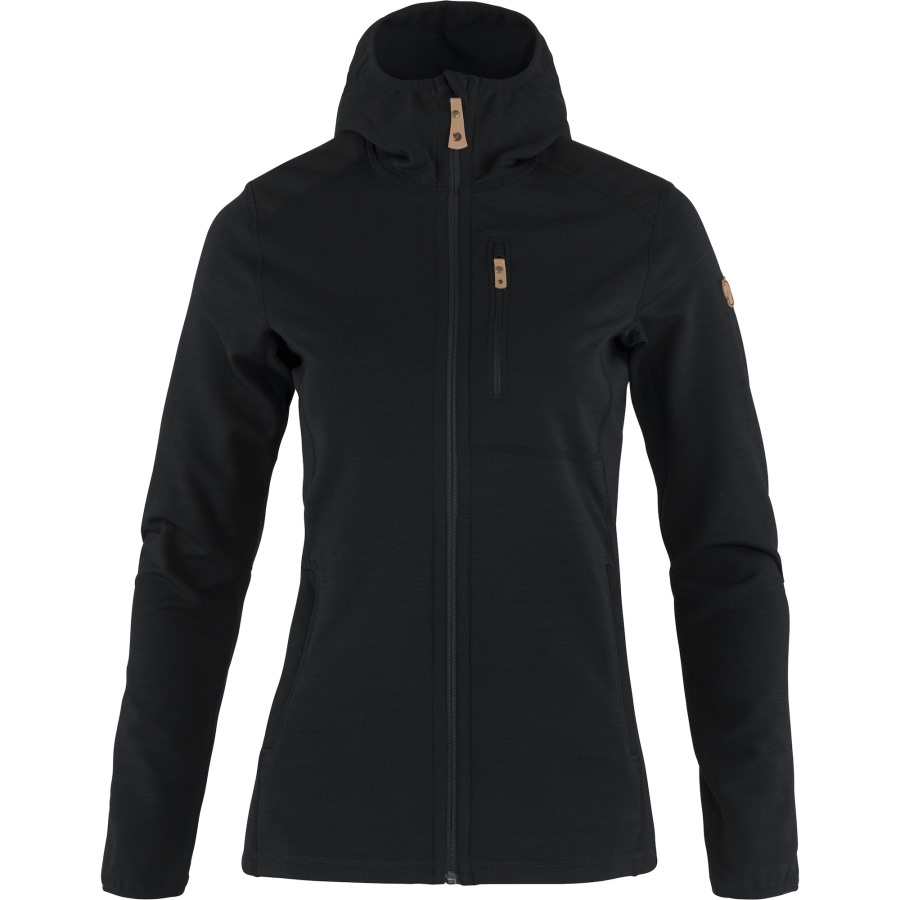 Keb Fleece Hoodie W Black Fjällräven Outlets Brand