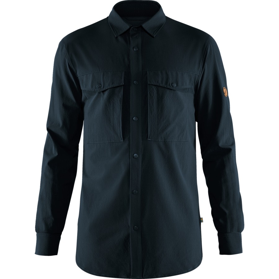 Dark Navy Fjällräven Outlets Brand Abisko Trekking Shirt M