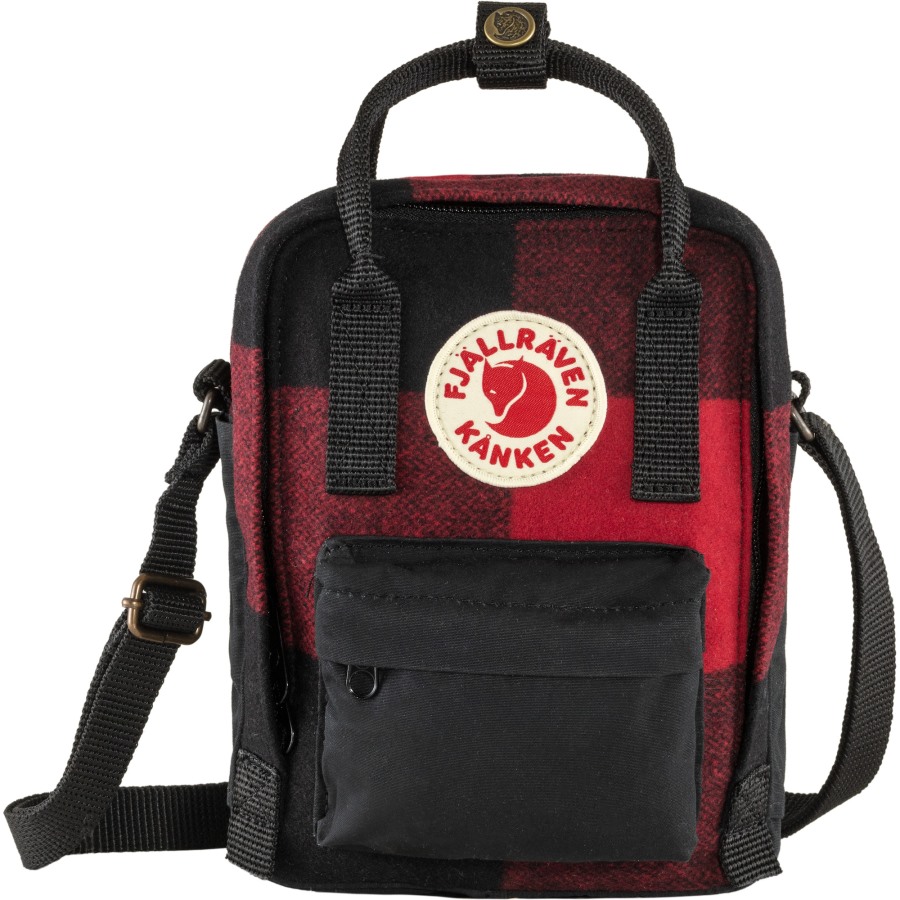 Kånken Re-Wool Sling Fjällräven Outlets Brand Red-Black