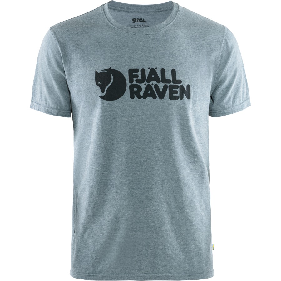 Fjällräven Outlets Uncle Blue-Melange Logo T-Shirt M