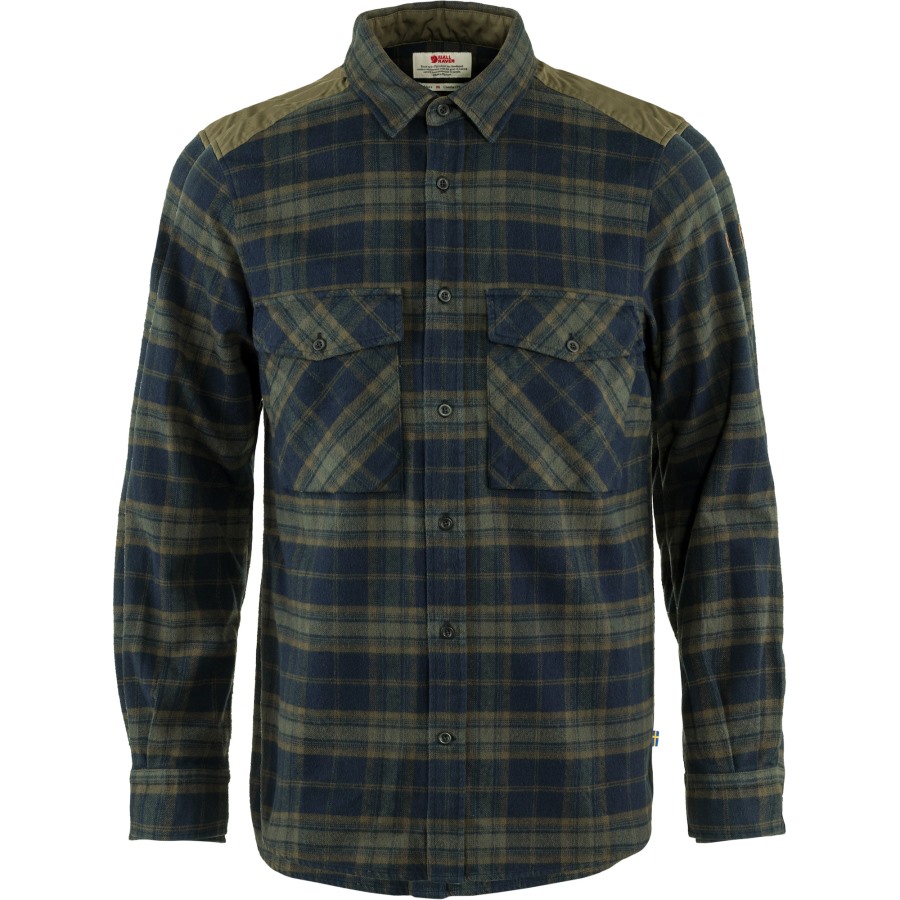 Dark Navy-Basalt Fjällräven Outlets Brand Övik Twill Shirt M