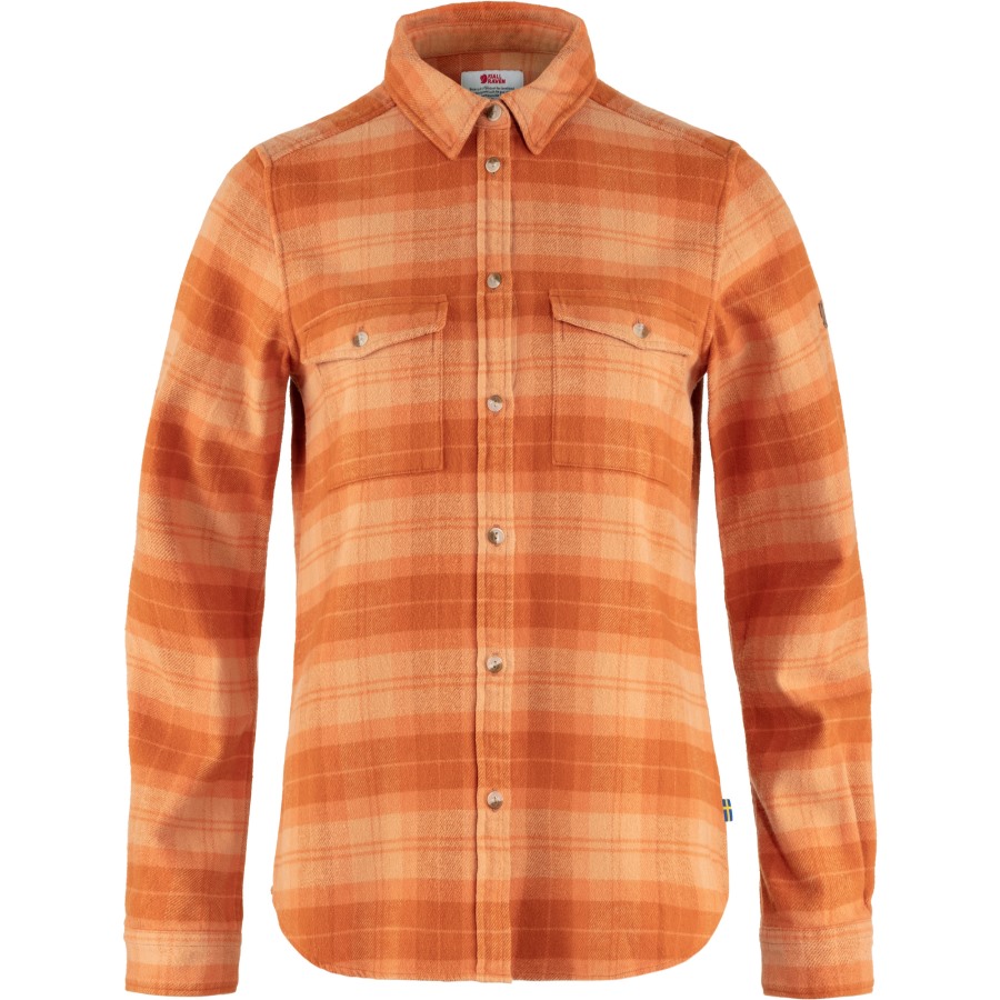 Fjällräven Outlets Peach Sand-Desert Brown Övik Heavy Flannel Shirt W