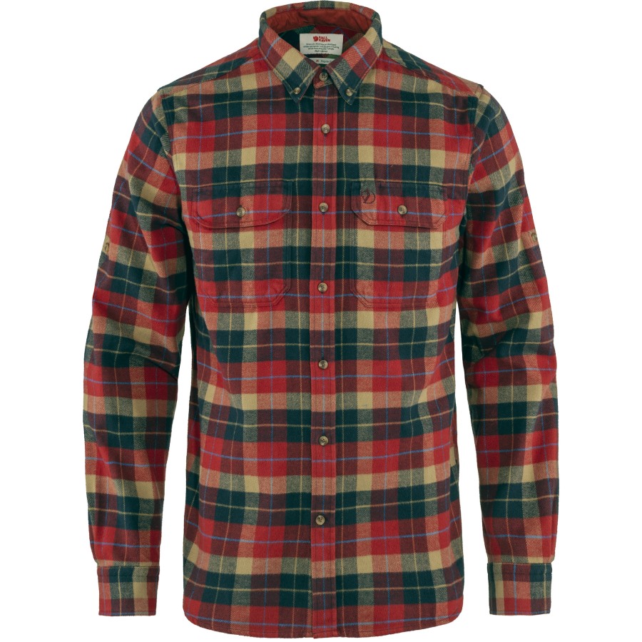 Fjällräven Outlets Deep Red Singi Heavy Flannel Shirt M