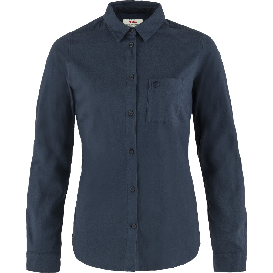 Navy-Navy Övik Flannel Shirt W Fjällräven Outlets