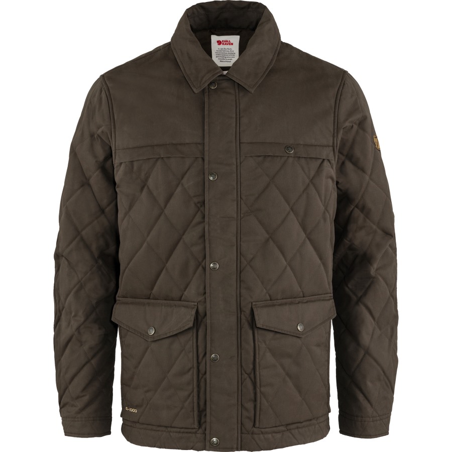 Dark Olive Övik Wool Padded Jacket M Fjällräven Outlets