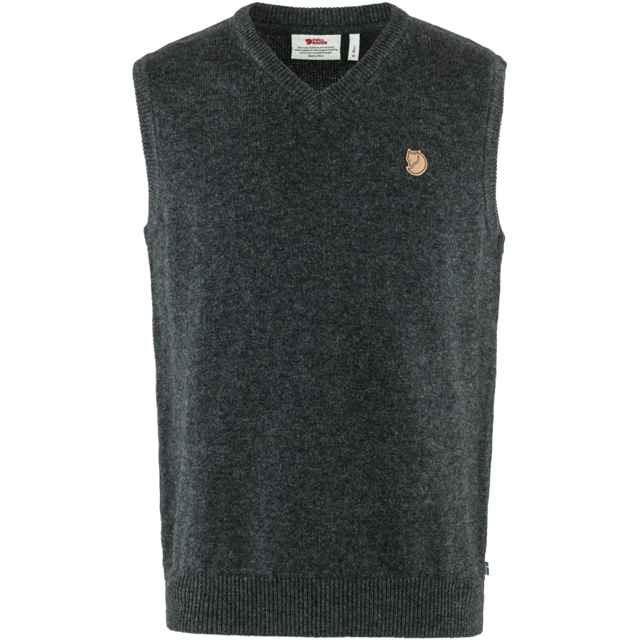 Övik Wool Vest M Dark Grey Fjällräven Outlets