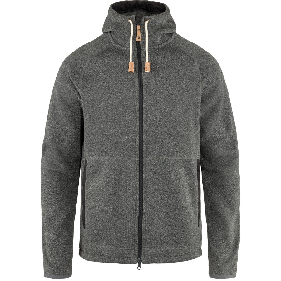 Dark Grey Övik Fleece Hoodie M Fjällräven Outlets
