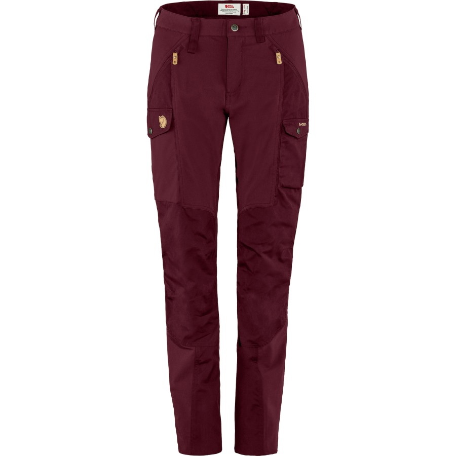 Nikka Trousers Curved W Long Fjällräven Outlets Dark Garnet