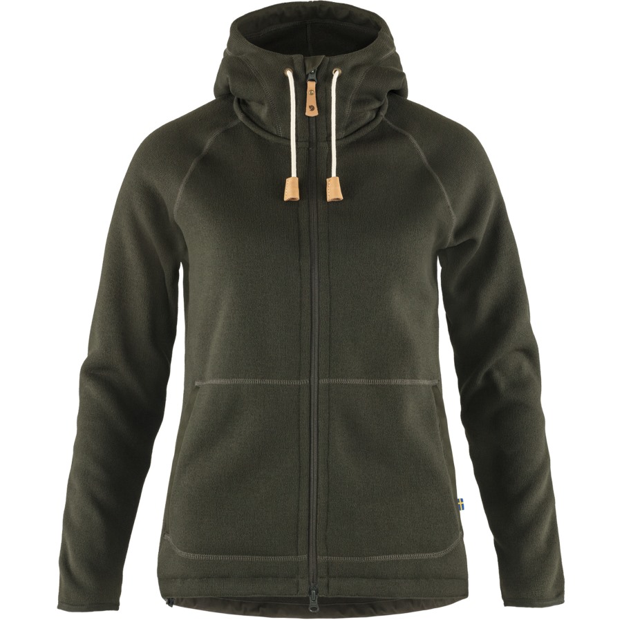 Fjällräven Outlets Övik Fleece Hoodie W Deep Forest